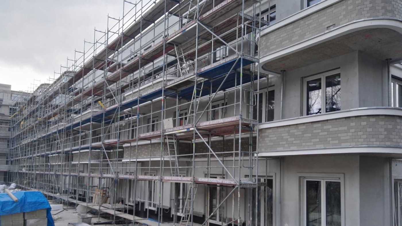 Wohnblock mit Gips-Trennwand-Ausbau 1 wohnblock gips trennwand ausbau 01