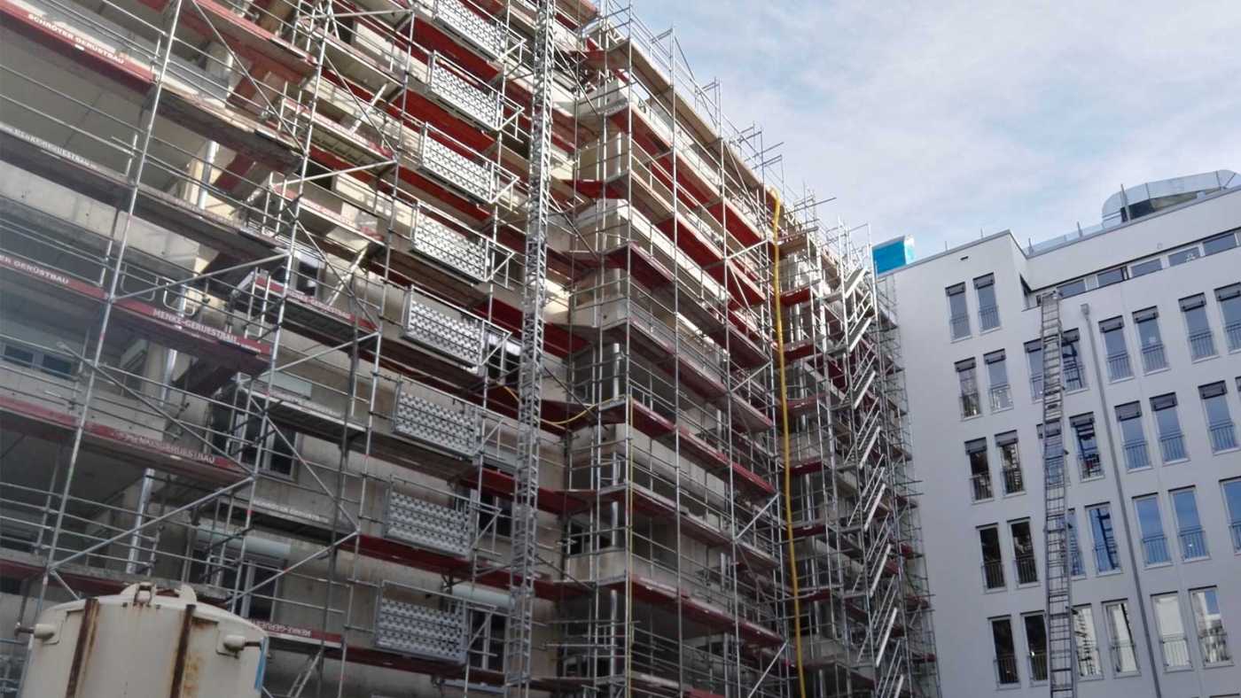 Wohnblock mit Gips-Trennwand-Ausbau 2 1